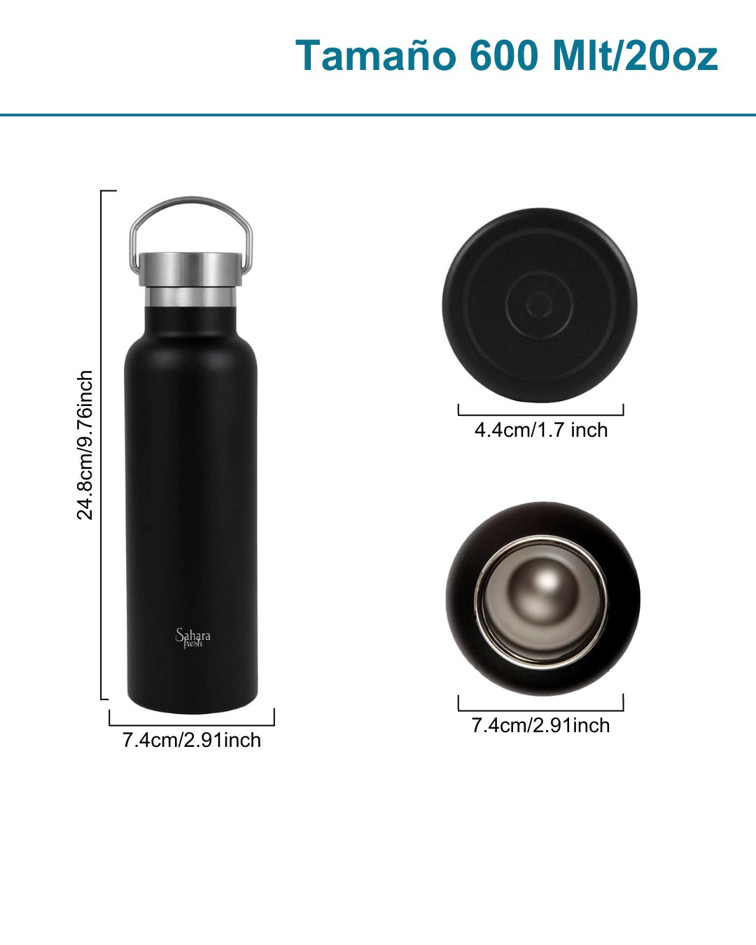 Termo Fusion Sahara 600ml - Vista Posterior