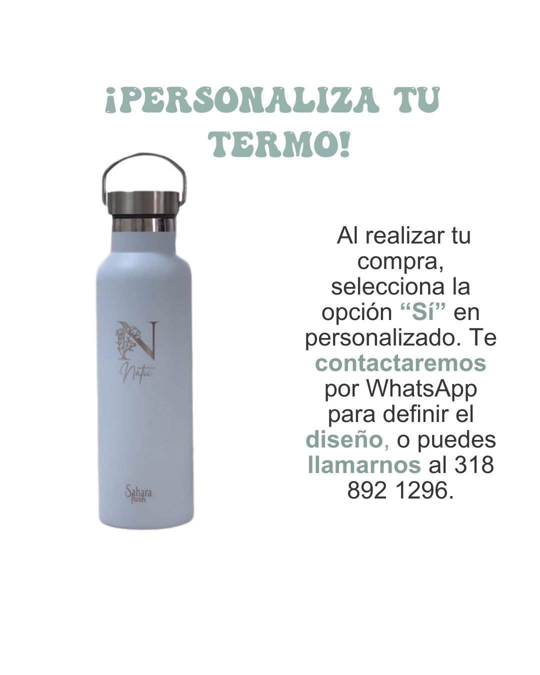 Termo Fusion Sahara 600ml - Personalización con Nombre